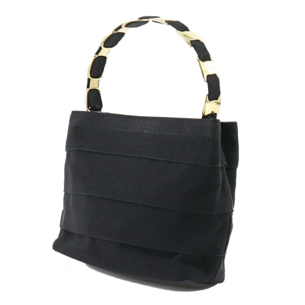 🎗️Salvatore Ferragamo🎗️Woman’s Black Tiered Grosgrain Ribbon Handbag🎗️